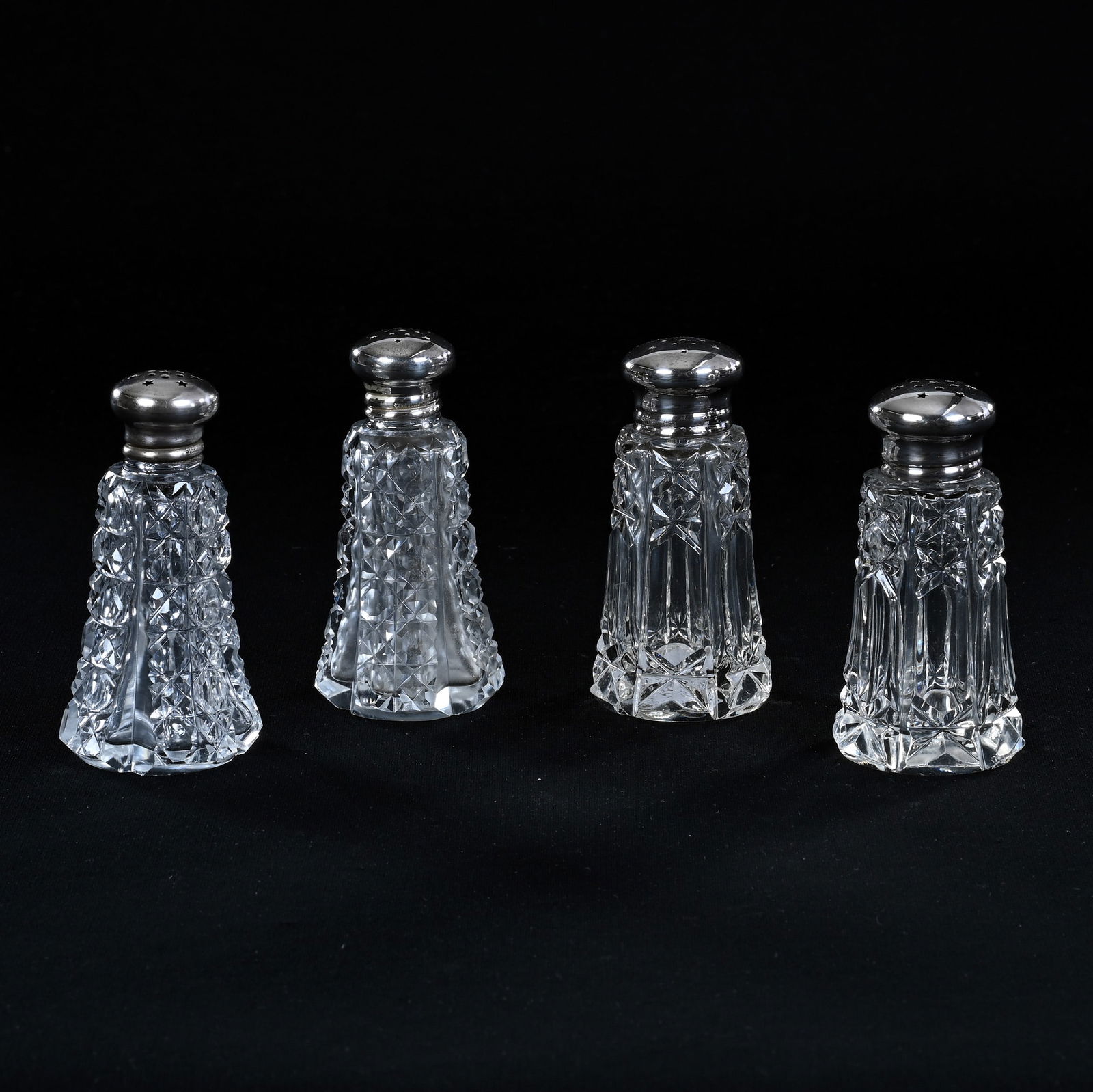 Two Pair Salt And Pepper Shakers, BPCG, Both Sets With Sterling Tops (1 of 6)