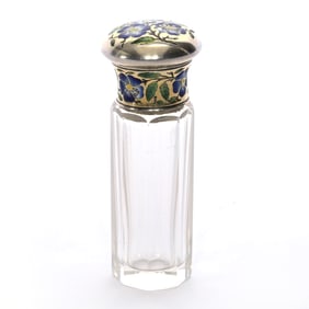 Perfume Bottle, American Brilliant Cut Glass, Flute Pattern