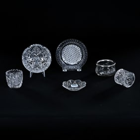 (6) Assorted Items, American Brilliant Cut Glass