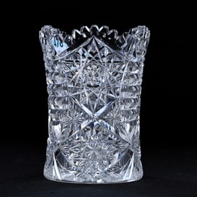 Spooner, American Brilliant Cut Glass, Signed Libbey Senora Pattern