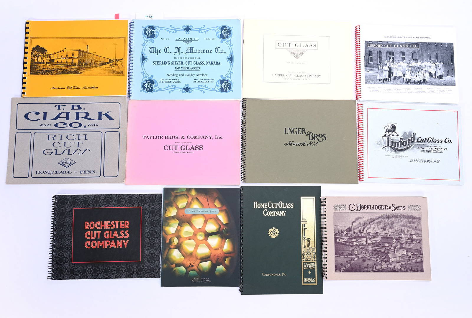 (10) Acga Catalog Reprints American Brilliant Cut Glass Including