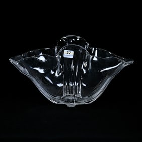 Grotesque Vase By Steuben Art Glass, Clear, Unmarked