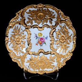 Bowl, Meissen Blue Crossed Swords Mark With Two Slash Marks