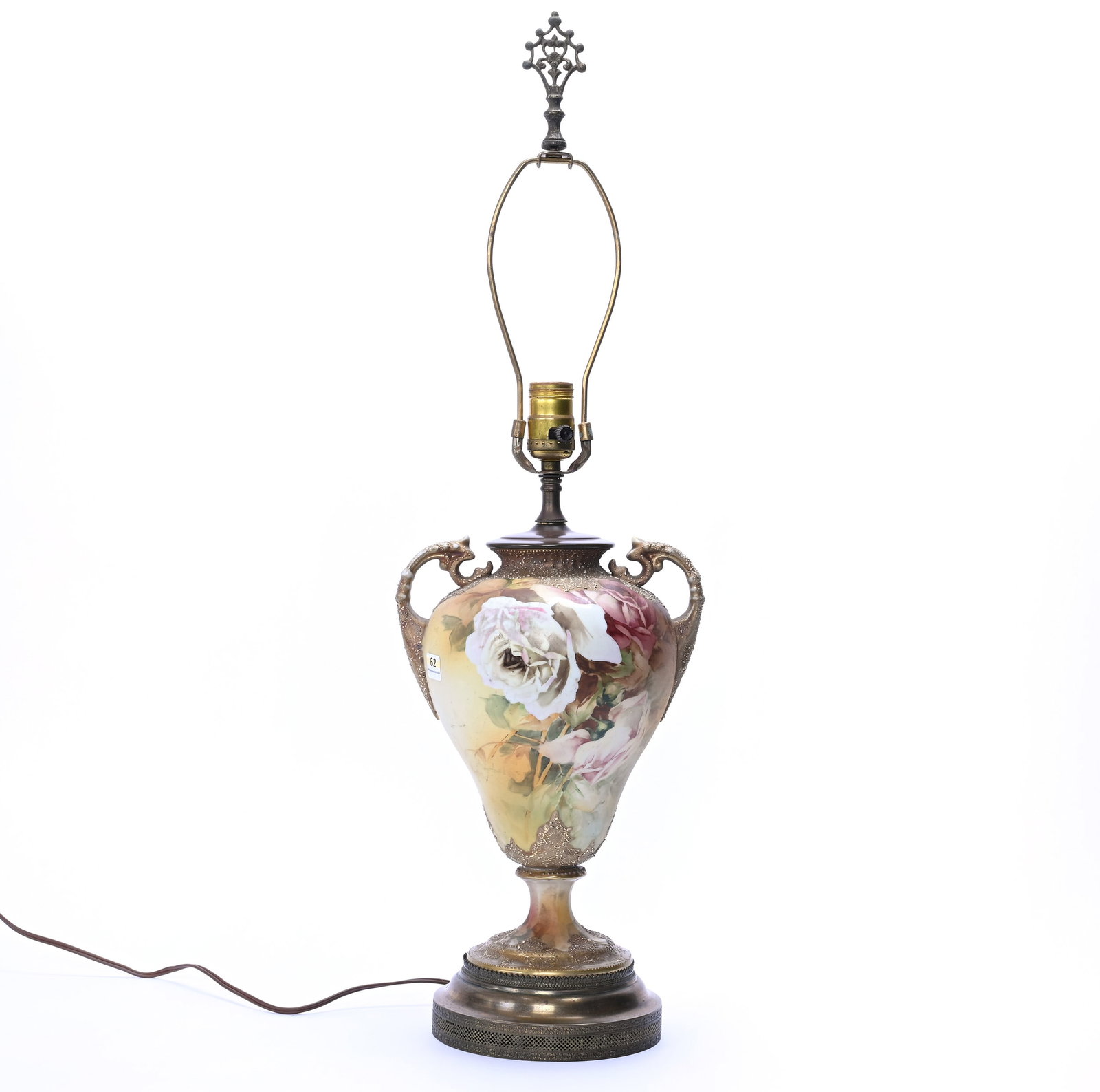 Table Lamp, Nippon Pedestal Vase Converted To Lamp (1 of 3)