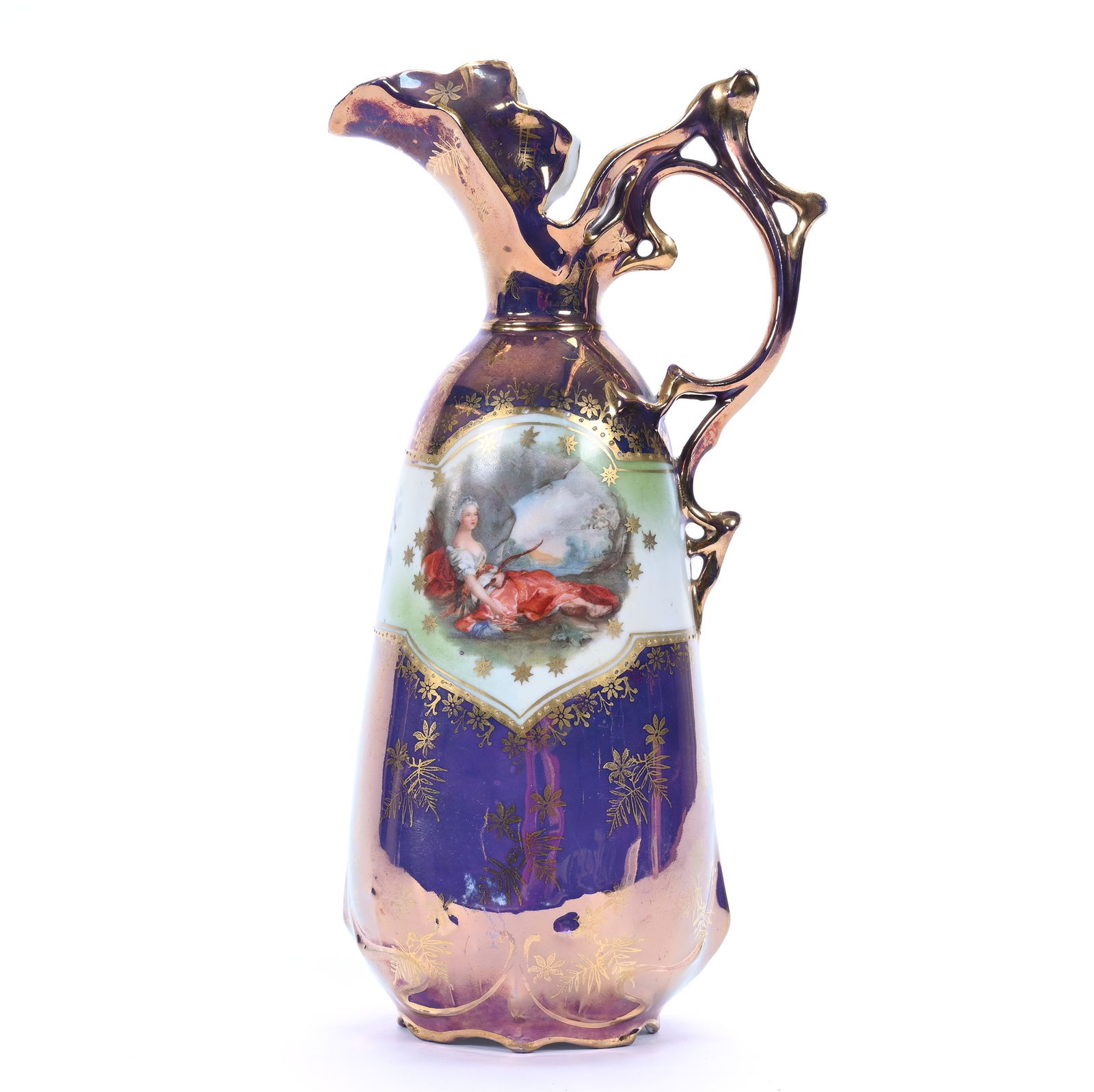Ewer Marked Royal Vienna, Iridescent Background (1 of 3)