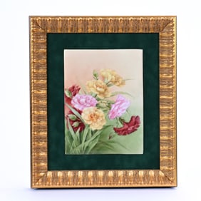 Plaque Marked Elite Limoges, Hand Painted Floral Decor