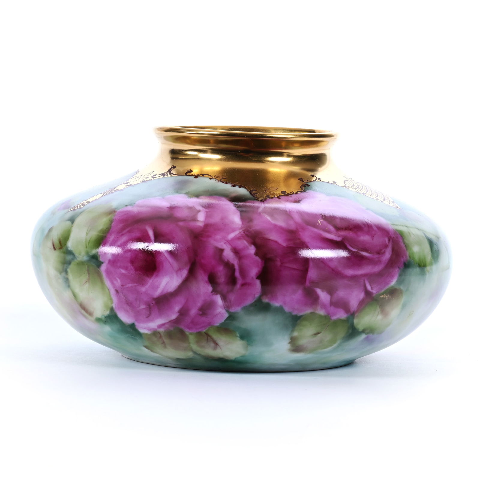 Vase, Unmarked Bavaria, Hand Painted Floral Decor (1 of 4)