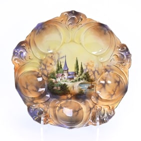 Bowl Marked R.S. Prussia, Castle Scenic Decor