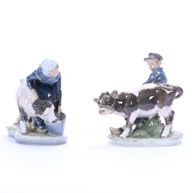 (2) Figurines Marked Royal Copenhagen #772 And #779