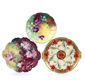 (3) Plates, Hand Painted Limoges Blanks