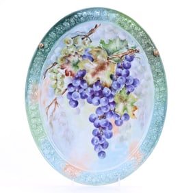 Oval Wall Plaque, Marked Bavaria West Germany, Hand Painted Vintage Decor, Artist Signed