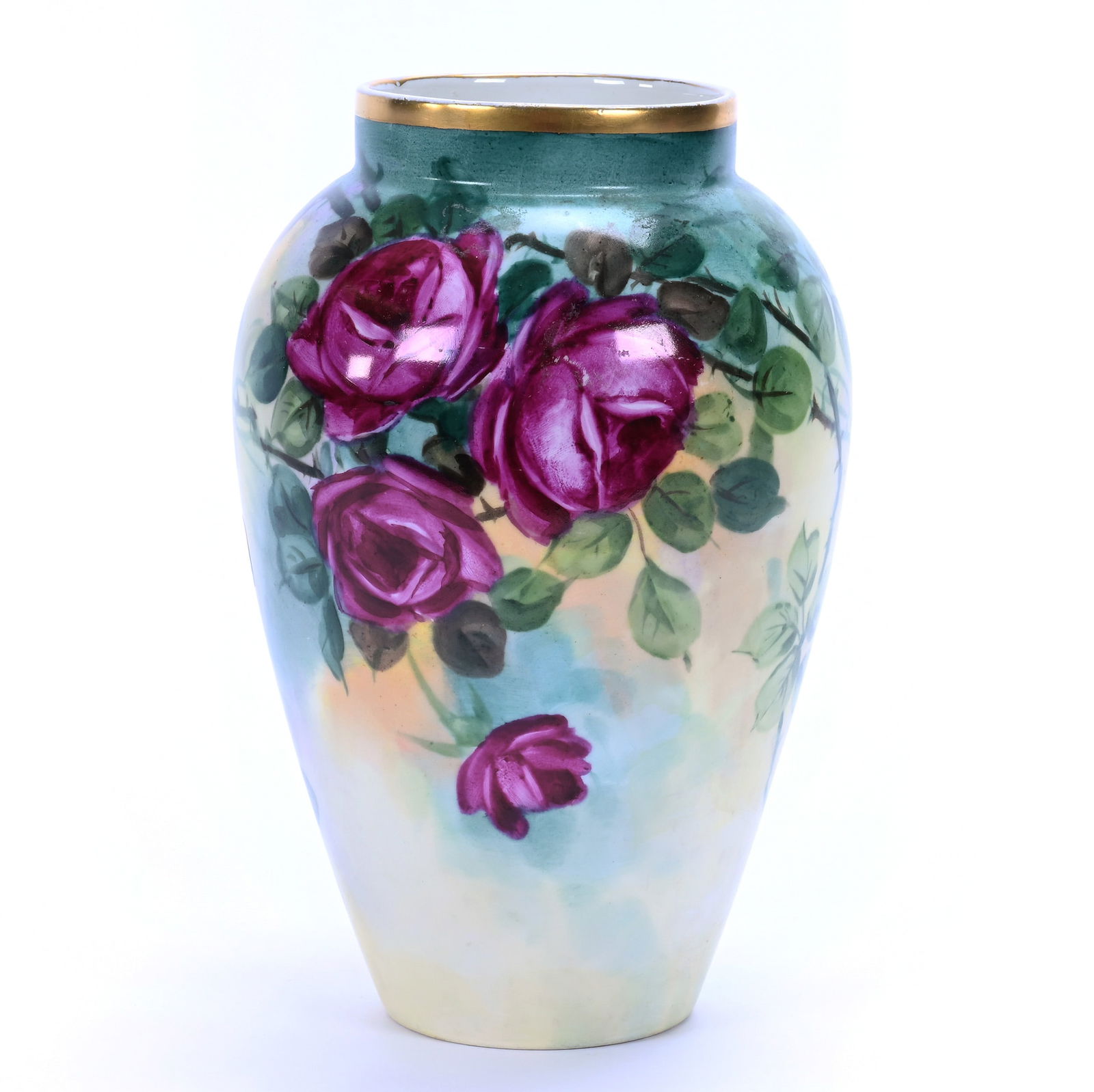 Vase, Marked B&C Limoges, Rose Decor (1 of 3)