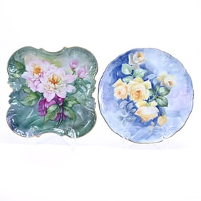 (2) Trays, Unmarked Bavaria Style