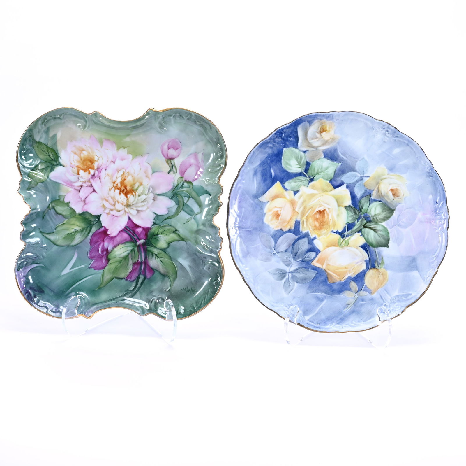 (2) Trays, Unmarked Bavaria Style (1 of 3)