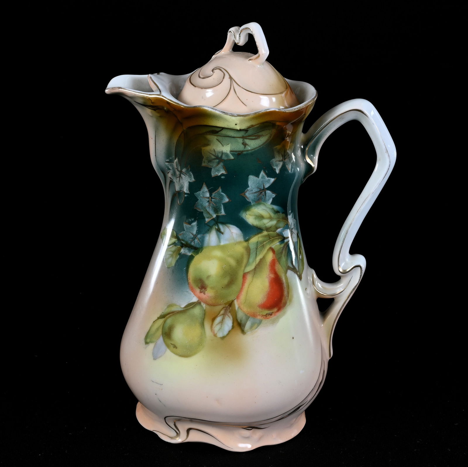 Chocolate Pot, Marked Bavaria, Pear Branch Decor (1 of 3)