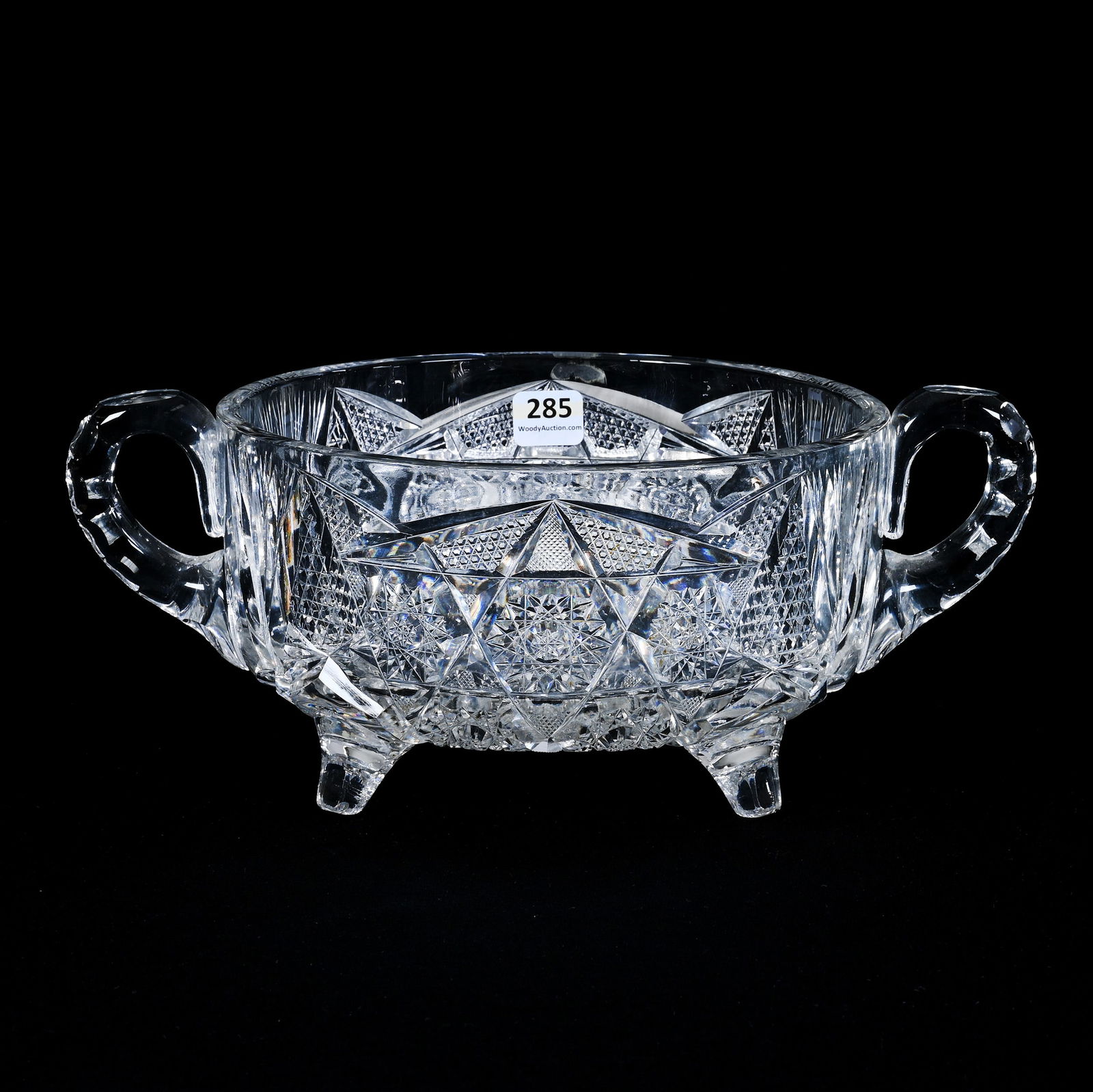 Two-Handled Footed Fernery, American Brilliant Cut Glass (1 of 3)