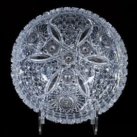 Bowl, American Brilliant Cut Glass, Propeller Pattern, Unidentified Maker