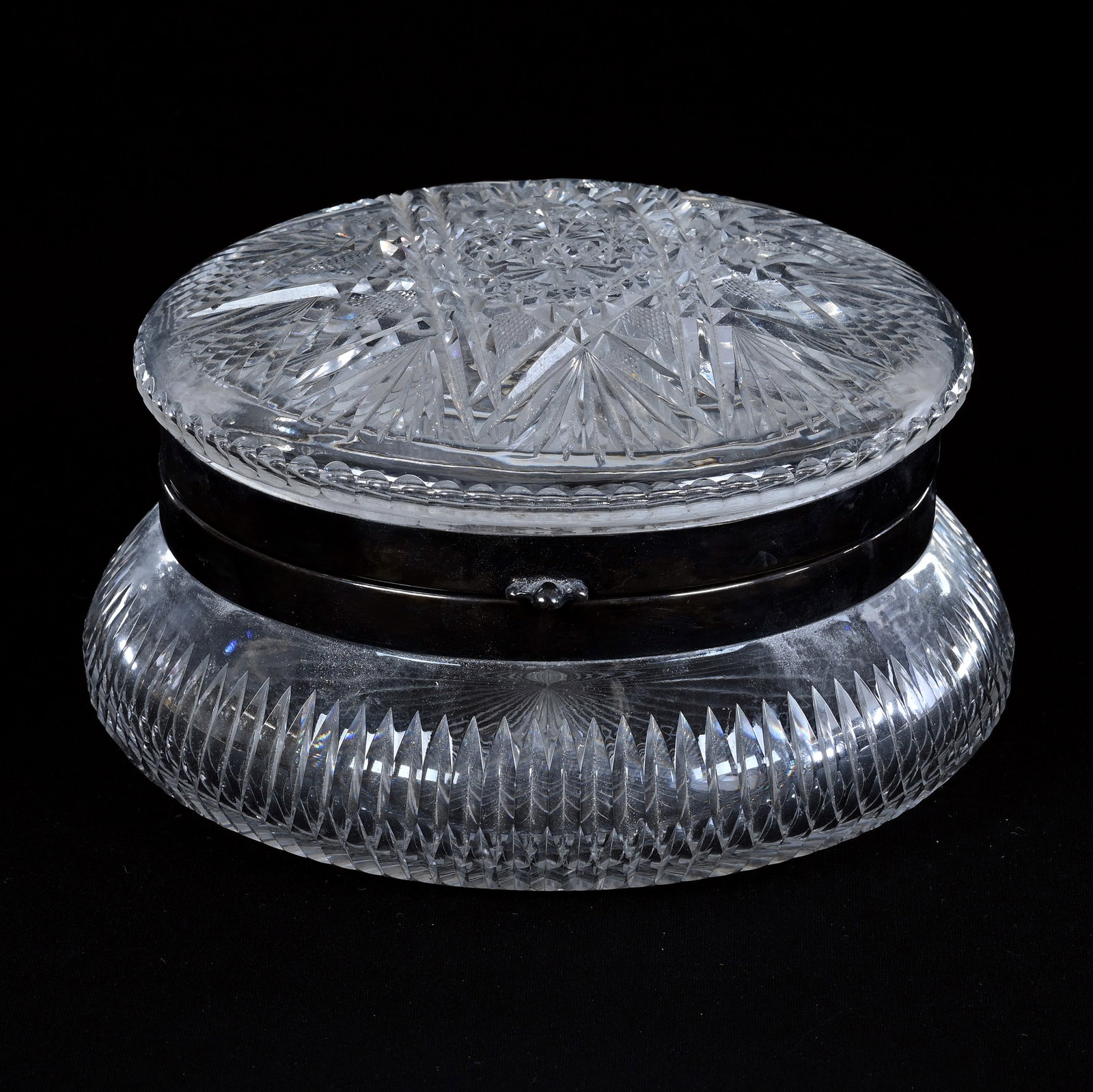 Jewel Box, American Brilliant Cut Glass, Pearl Pattern By Pairpoint (1 of 3)