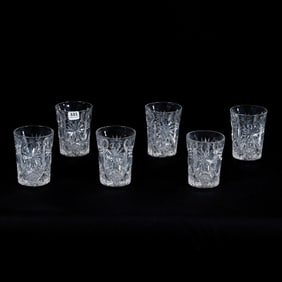 (6) Tumblers, American Brilliant Cut Glass, Libbey Pattern #101