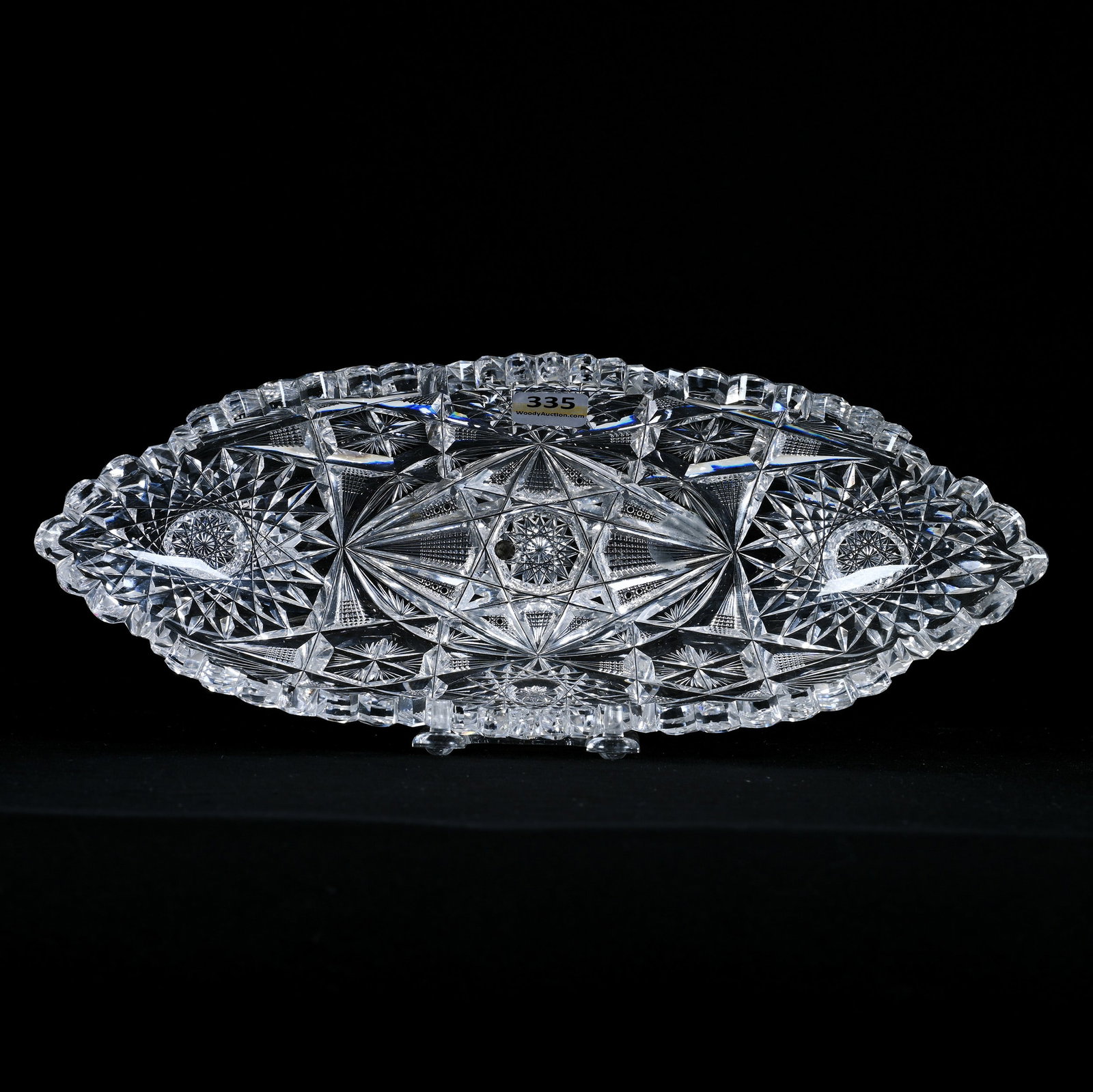 Celery Tray, American Brilliant Cut Glass, Signed Libbey Melrose Pattern (1 of 2)