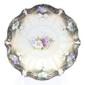 Bowl, Marked R.S. Prussia, Lavender And White Floral Decor