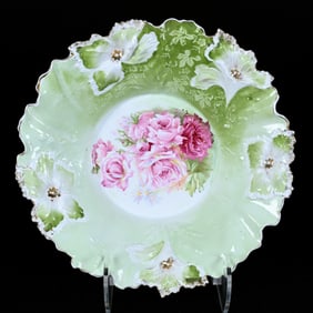 Bowl, Marked R.S. Prussia, Carnation Mold