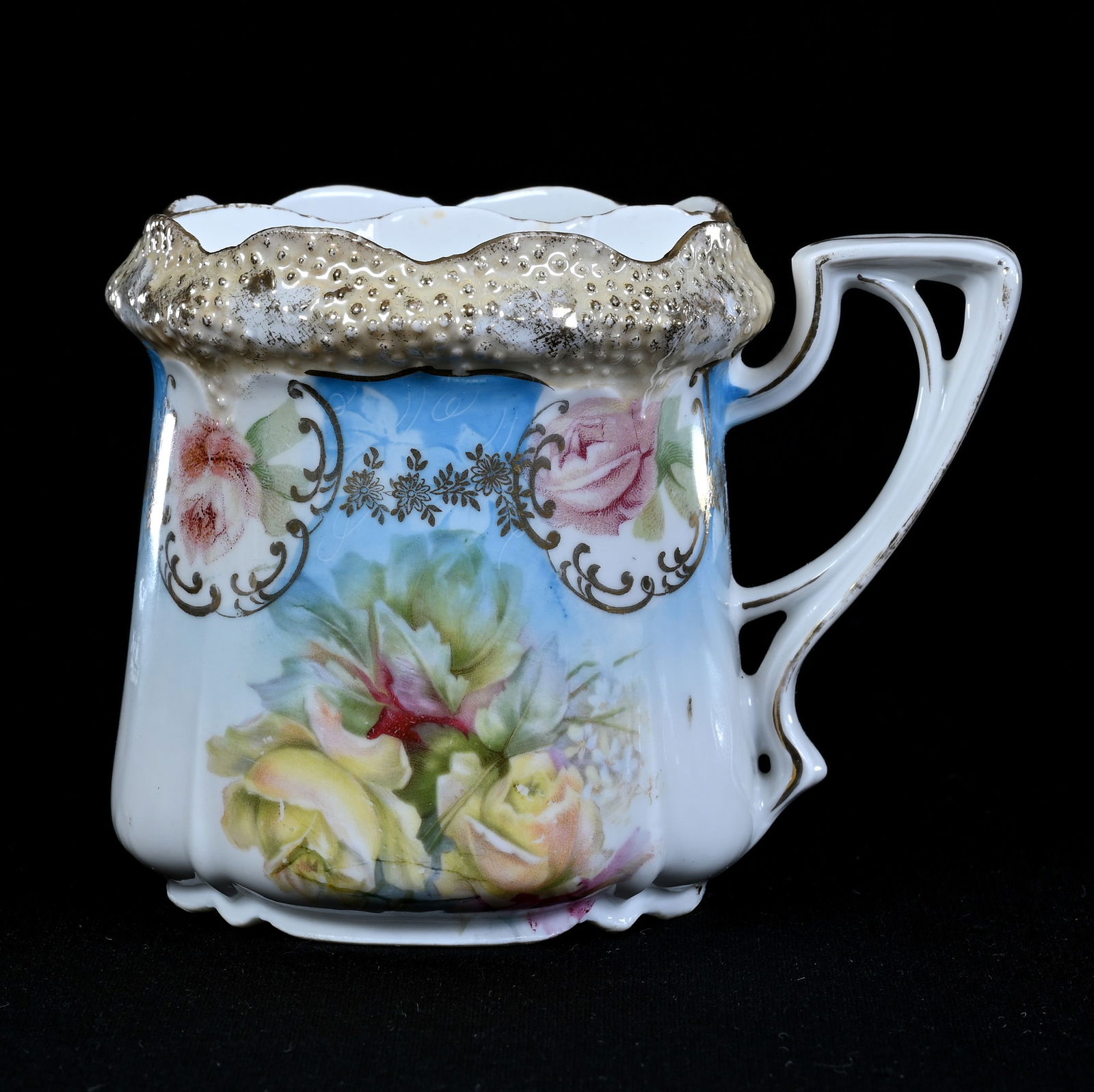 Shaving Mug, Unmarked Prussia, Stipple Mold (1 of 3)