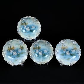 (4) Icicle Mold, Swan Scenic Decor Items