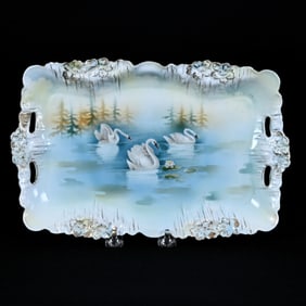 Dresser Tray, Marked R.S. Prussia, Icicle Mold