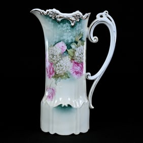 Tankard, Marked R.S. Prussia, Snowball And Rose Decor