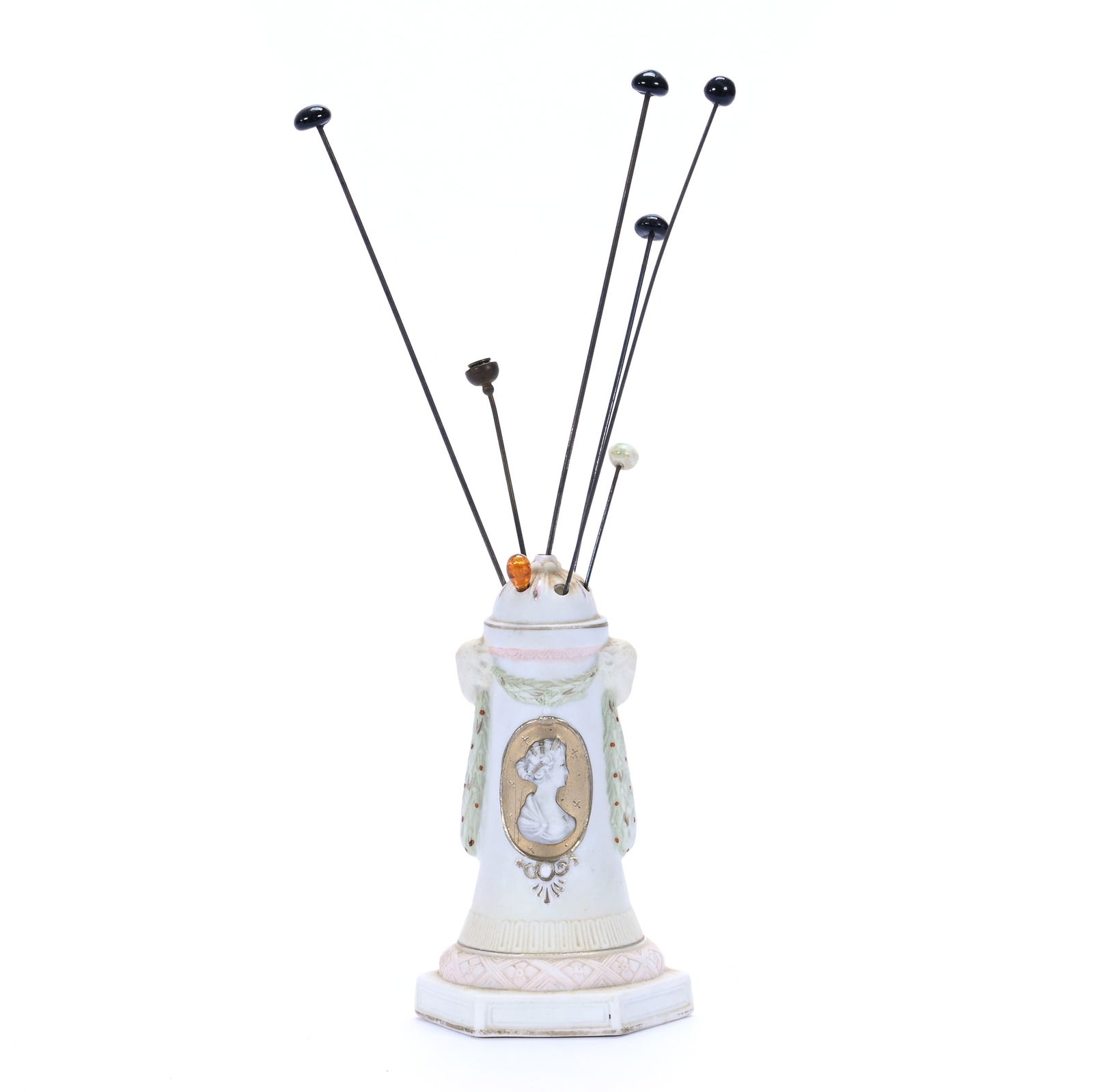 Hat Pin Holder, Marked Schafer & Vater (1 of 3)