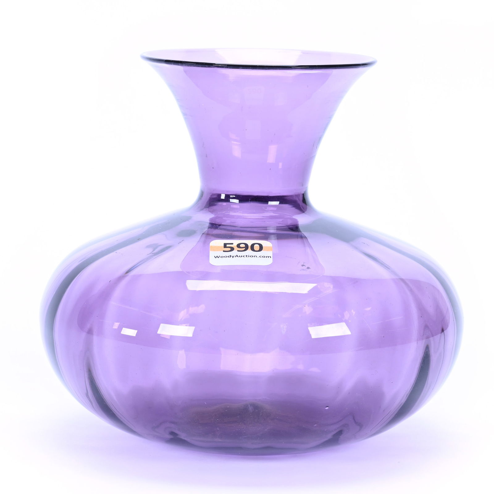 Vase, Marked Durand #1986-6 Solid Amethyst Art Glass (1 of 3)