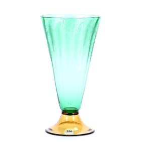 Footed Vase By Steuben Art Glass, Shape #6034