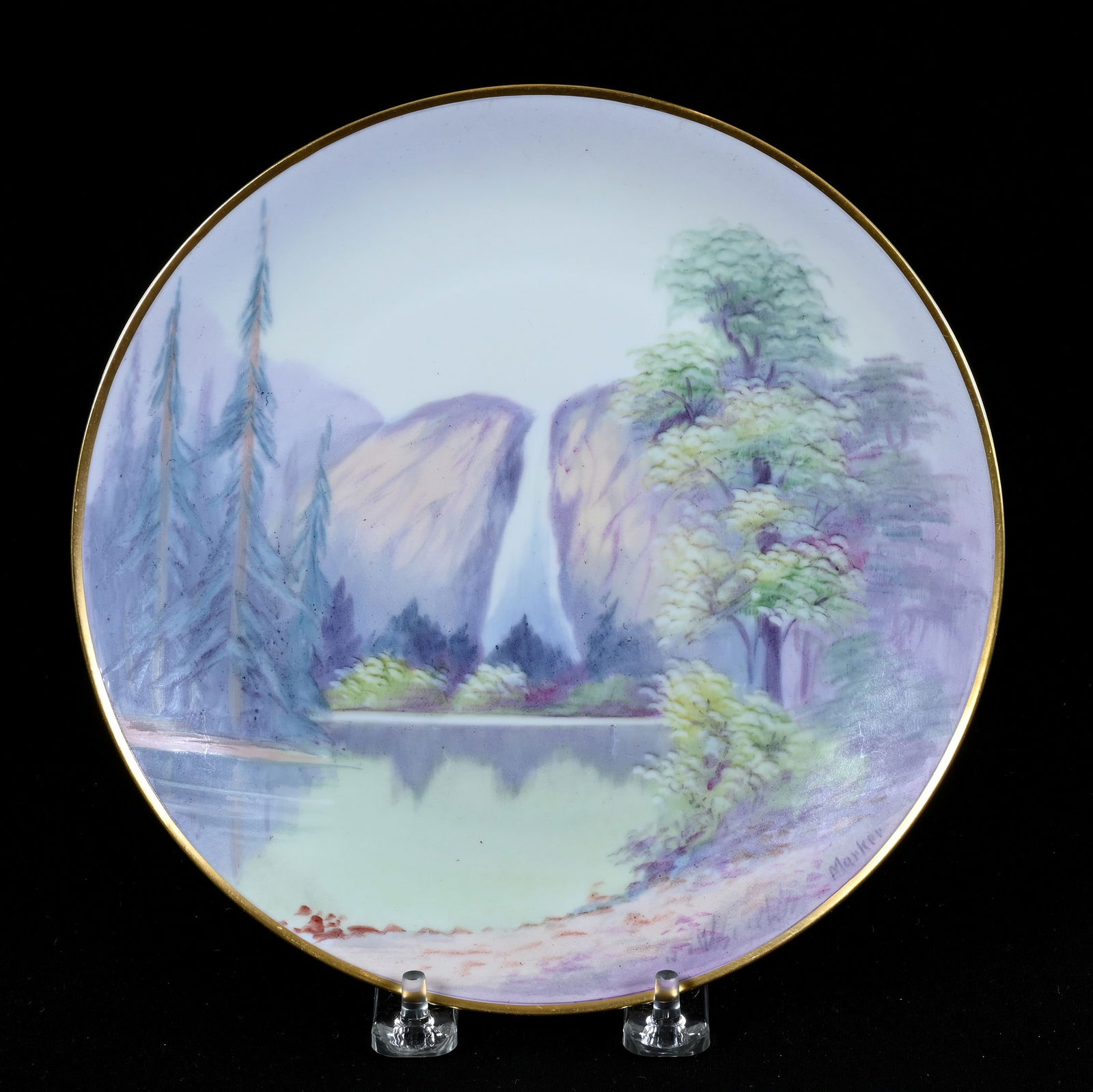 Plate, Marked Pickard, Vellum Yosemite Falls Scenic Decor (1 of 3)