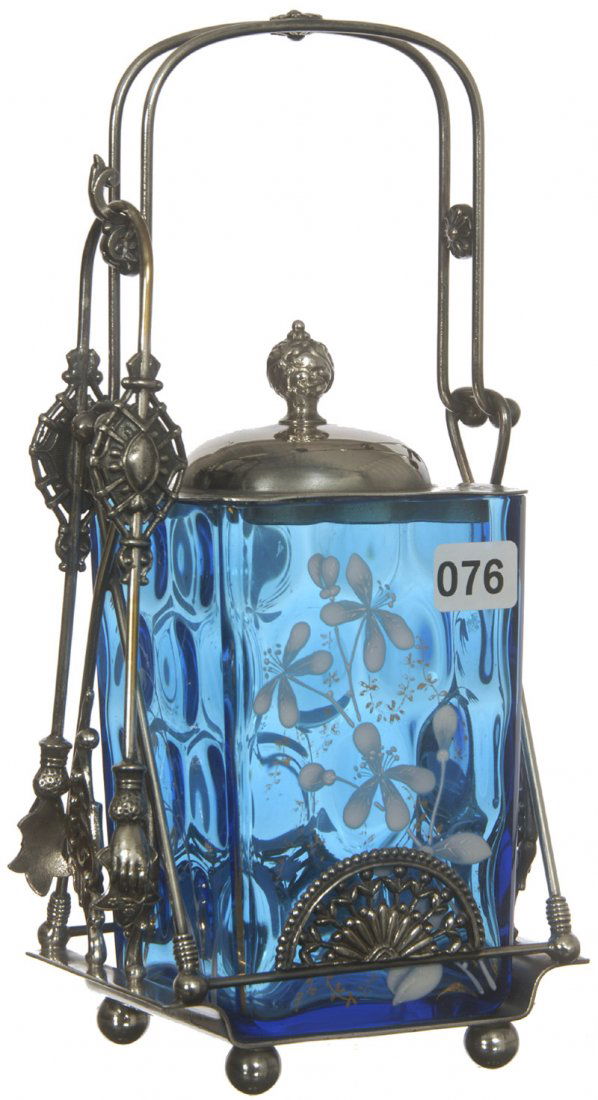 RARE 10 1/2" SQUARE SHAPED PICKLE CASTER