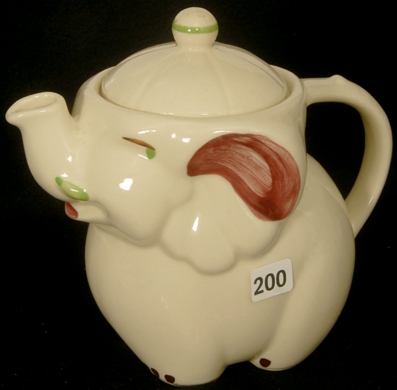 6 1/2" SHAWNEE POTTERY FIGURAL ELEPHANT TEAPOT