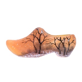 Slipper, Signed Daum Nancy, French Cameo Art Glass
