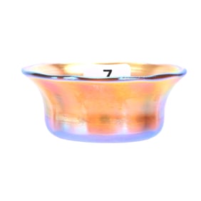 Salt Dip, Signed LCT Favrile, Art Glass, Gold Iridescence