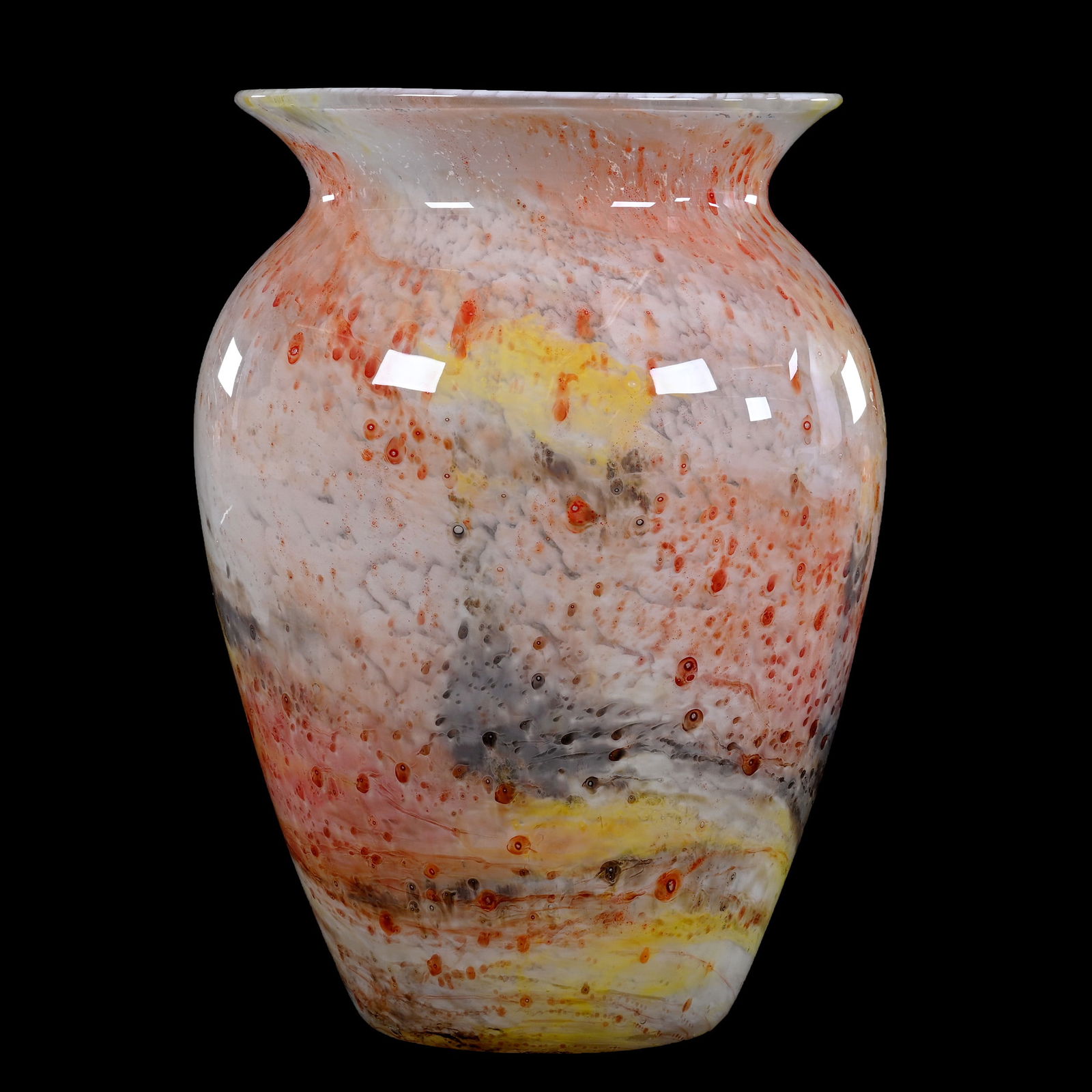Vase, Unmarked Durand Kimball Cluthra Art Glass (1 of 4)