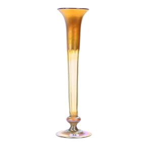 Trumpet Vase Marked LC Tiffany Inc-Favrile #1510-3857U, Art Glass