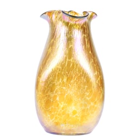 Three-Sided Vase, Unmarked Loetz, Candia Papillon PNI-7529, Art Glass
