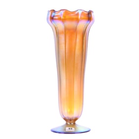 Pedestal Vase, Signed LC Tiffany - Inc. Favrile, #1556, Art Glass