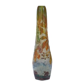 Vase, Signed Daum Nancy, French Cameo Art Glass