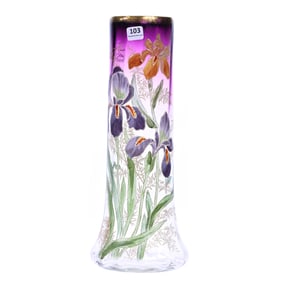 Vase, Unmarked Mt. Joye/Moser Art Glass