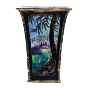 Square Vase, Marked Wedgwood Fairyland Lustre, Z4968