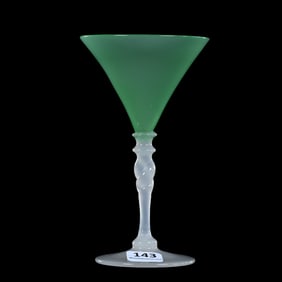 Cocktail Stem, Unmarked Steuben, Art Glass