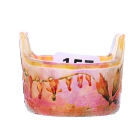 Tab-Handled Salt Dip, Signed Daum Nancy, French Cameo Art Glass