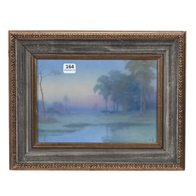 Plaque, Rookwood Art Pottery, Vellum Scene Titled "Autumn"