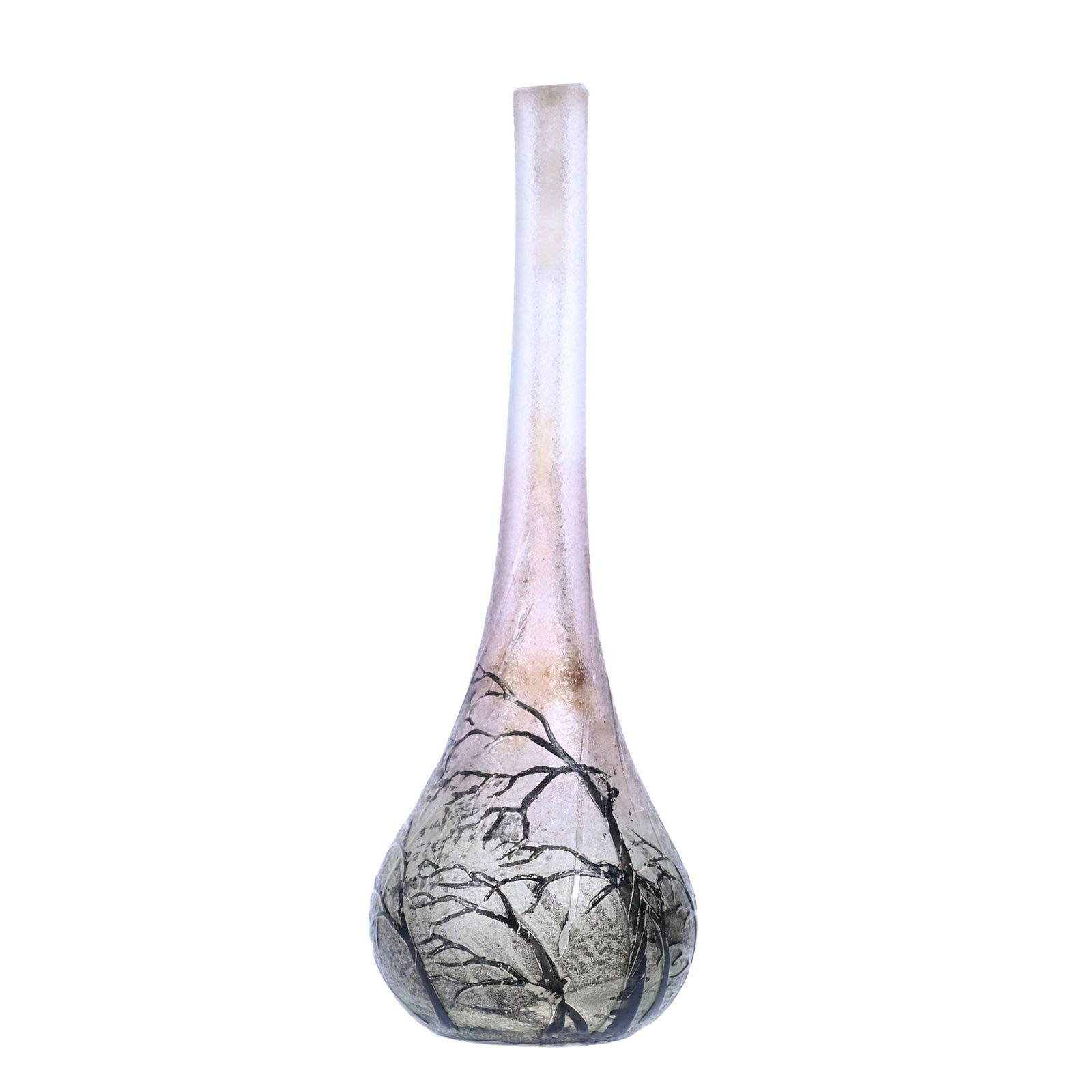 Miniature Vase, Signed Daum Nancy, French Cameo Art Glass (1 of 3)