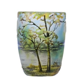 Miniature Vase, Signed Daum Nancy, French Cameo Art Glass